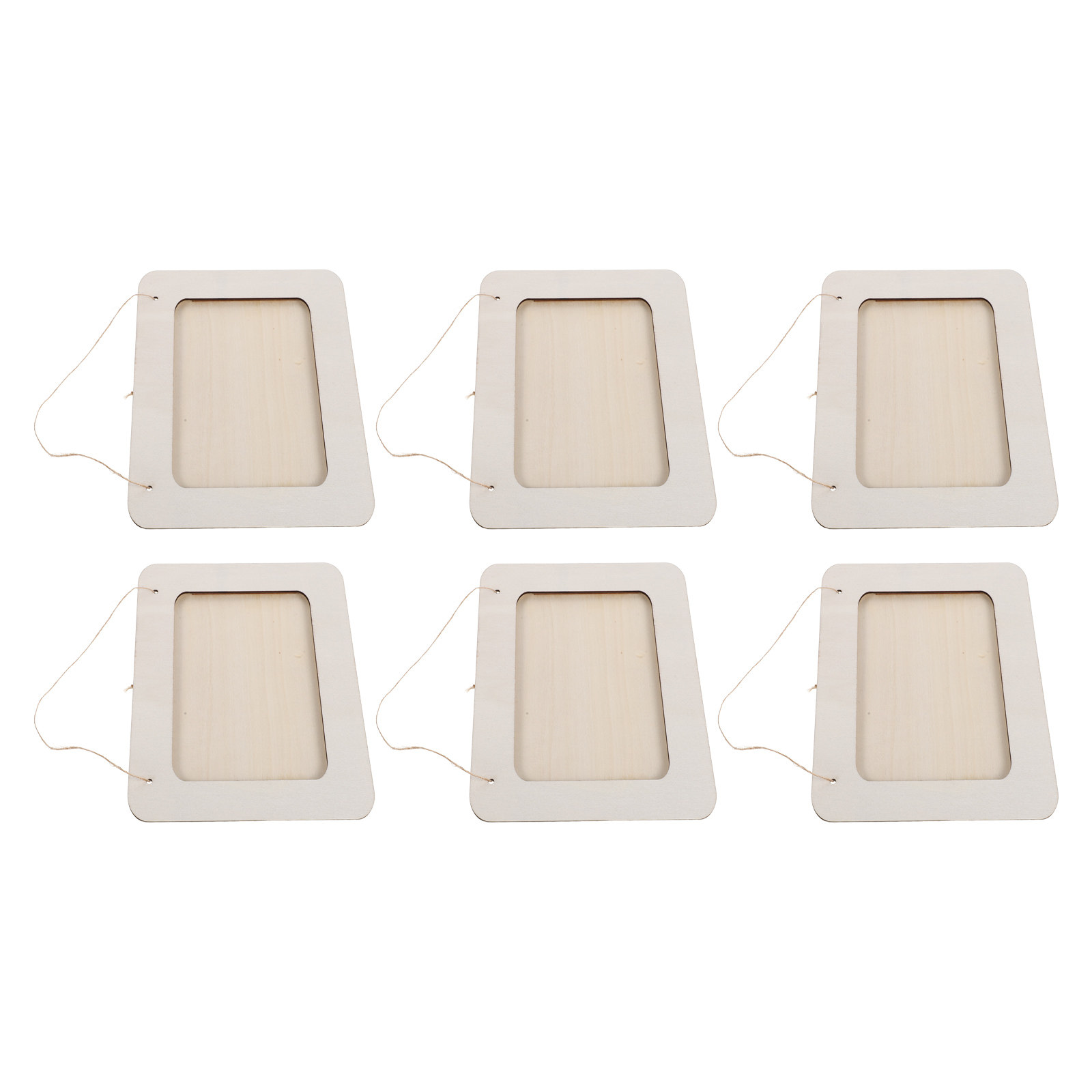 Art Craft Activities For Preschoolers - 6Pcs Wooden Picture Frames 15Cm Unfinished