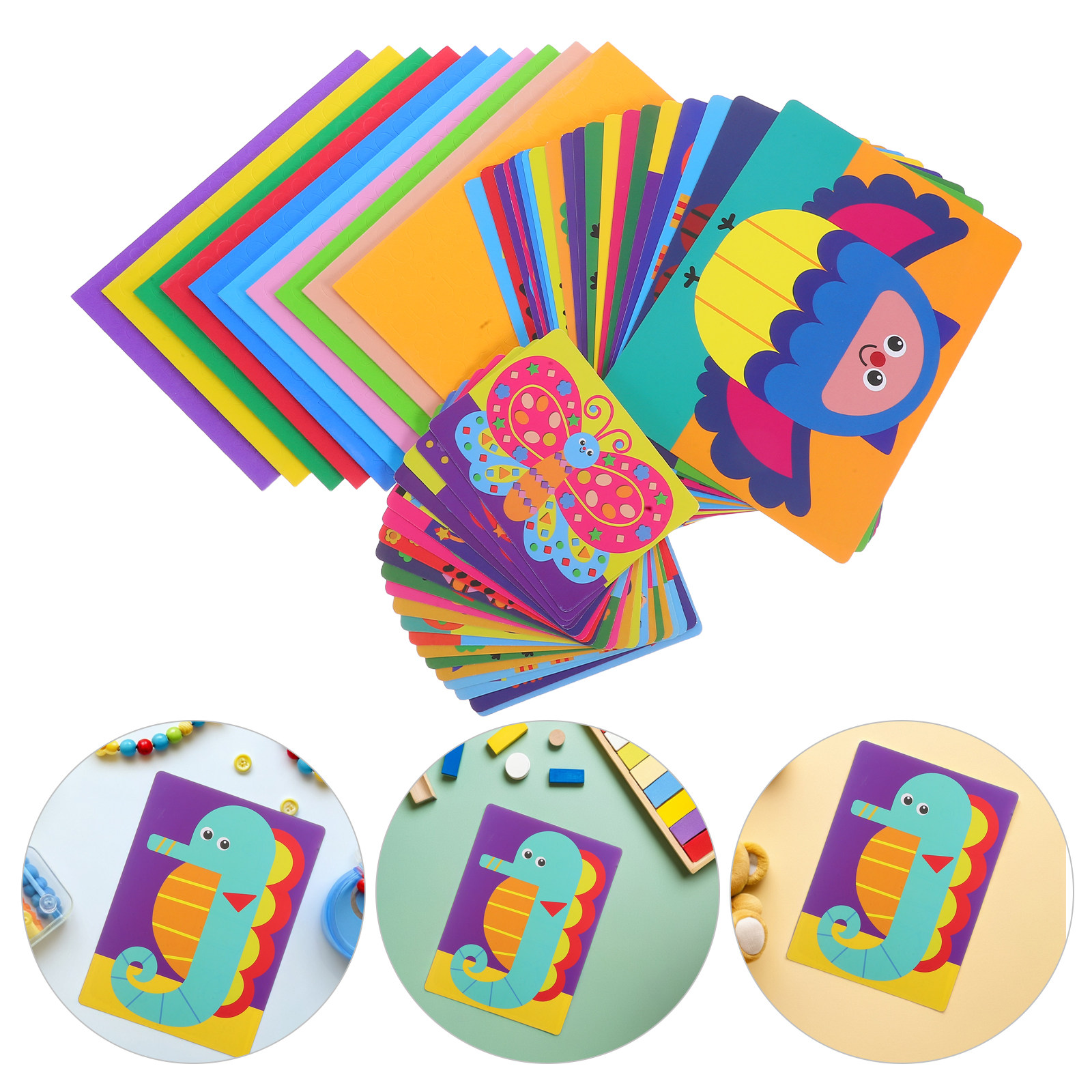 Art Craft Activities For Preschoolers - 1Set 3D Eva Sticker Puzzle Creative