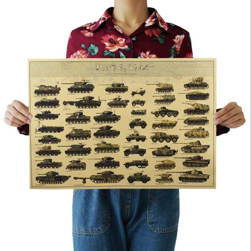 Art Craft Furniture - 51X35Cm Vintage Chiến Tranh Thế Giới