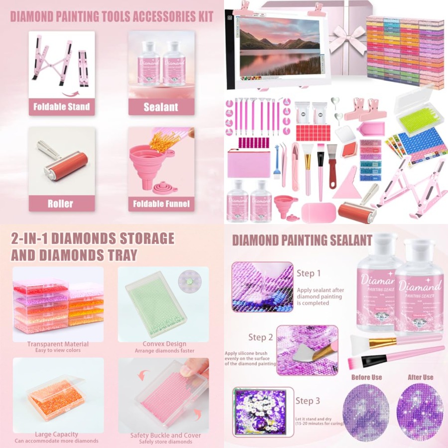 Diamond Painting Kit - 185 Pcs All Inclusive Diamond Painting