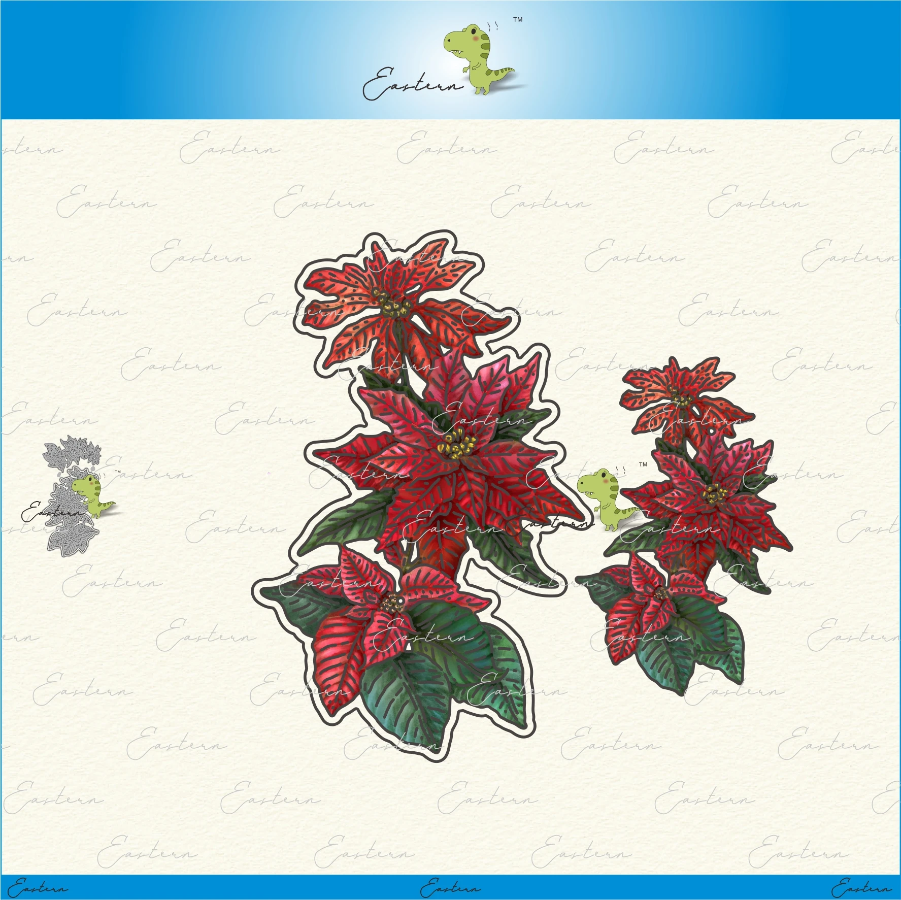 Stencil Cutting Plotter - Pure Poinsettia Die Set metal cutting