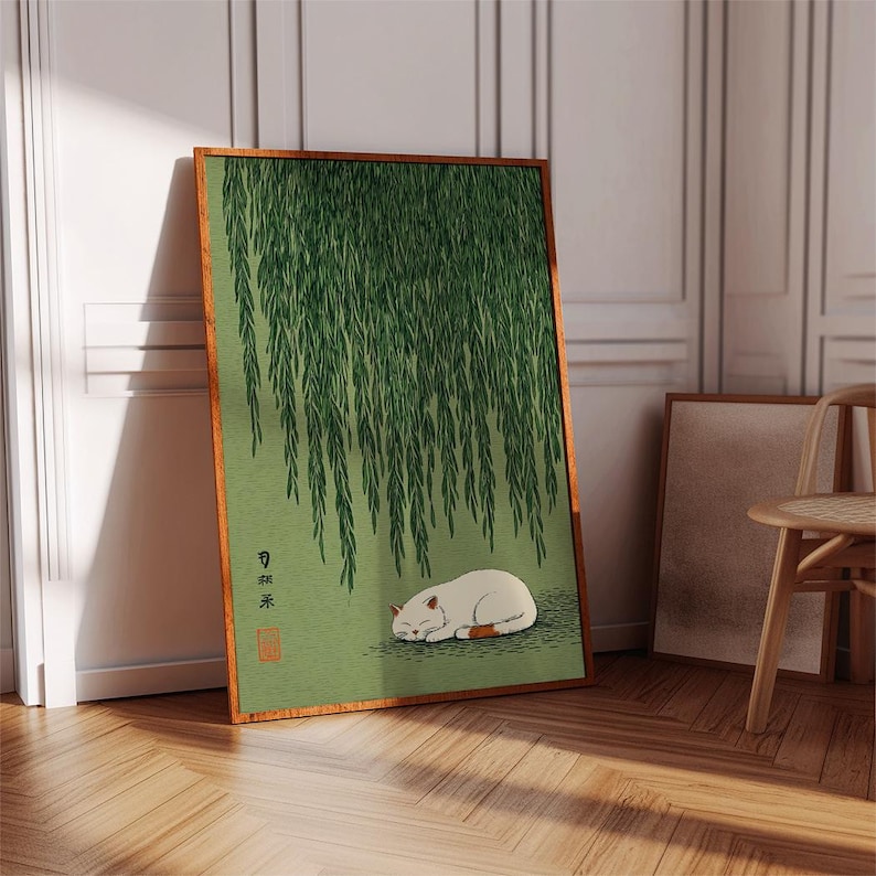 1pc Japanese Cat Under Willow  - đánh giá và giá Art Craft House
