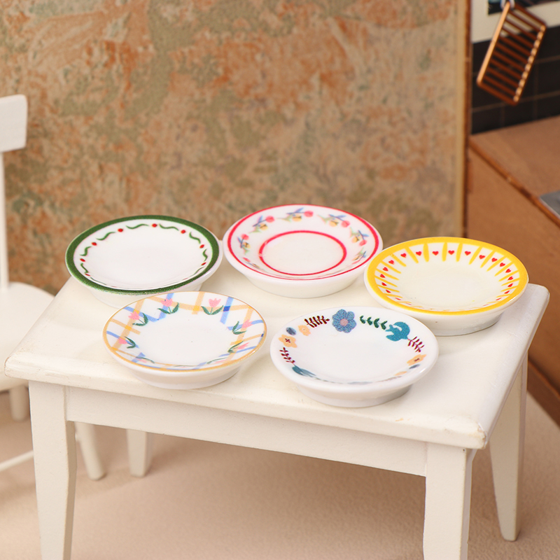 5Pcs 1/12 Dollhouse Mini Plate - đánh giá và giá Art Craft House