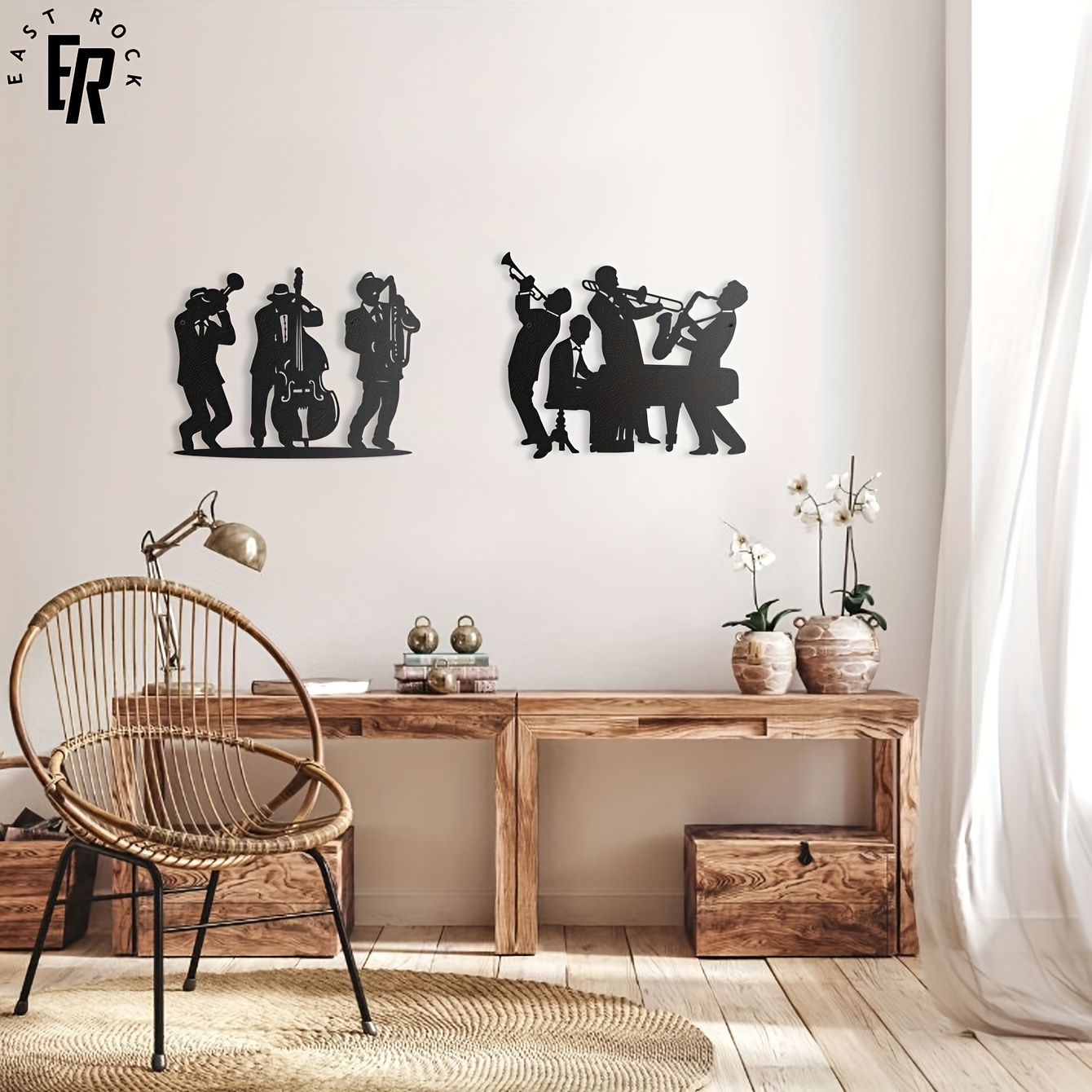 Metal Musician Silhouette Wall - đánh giá và giá Art Craft Logo