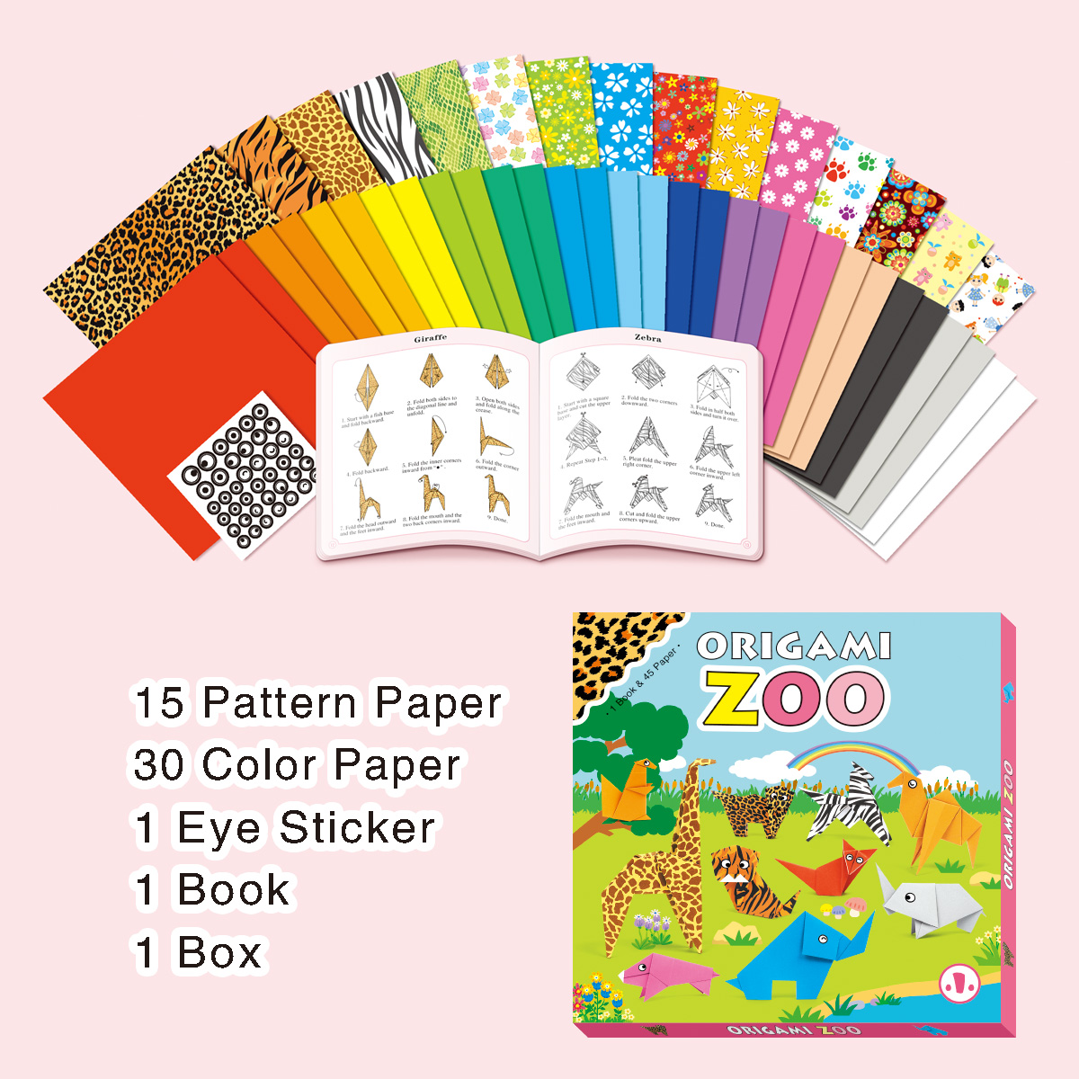 Kids DIY Origami Zoo Craft Kit - đánh giá và giá Art Craft Zoo