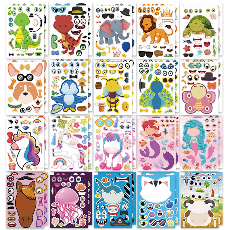12/24 Sheets Make a Face Stick - đánh giá và giá Art Craft Zoo
