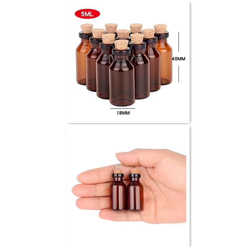 200pcs Small Amber Glass Bottl - đánh giá và giá Art Craft Zoo