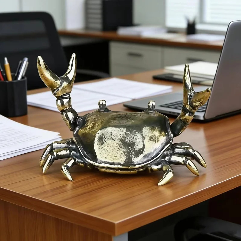 Brass Crab Sculpture Weightlif - đánh giá và giá Art Craft Furniture
