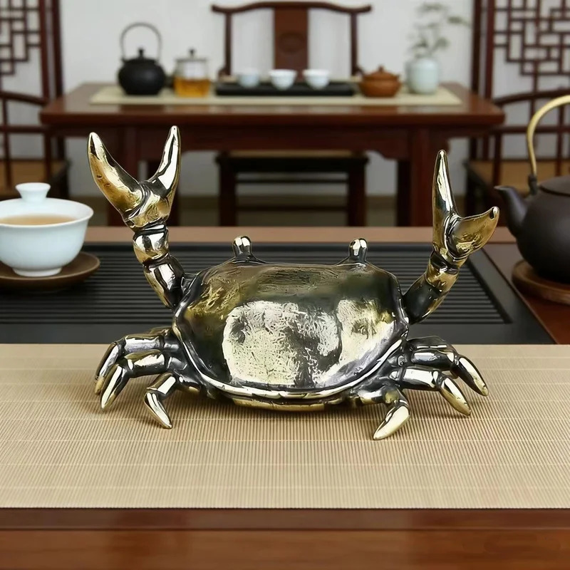 Brass Crab Sculpture Weightlif - đánh giá và giá Art Craft Furniture