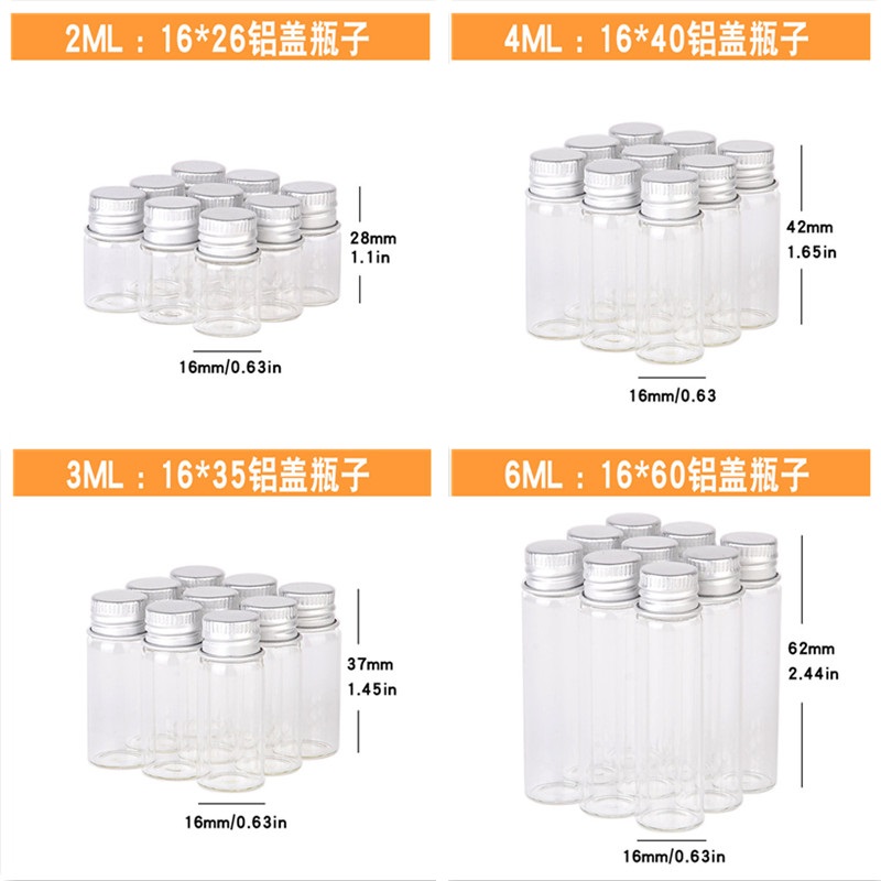 400pcs 2ml 4ml 6ml Glass Bottl - đánh giá và giá Art Craft Zoo