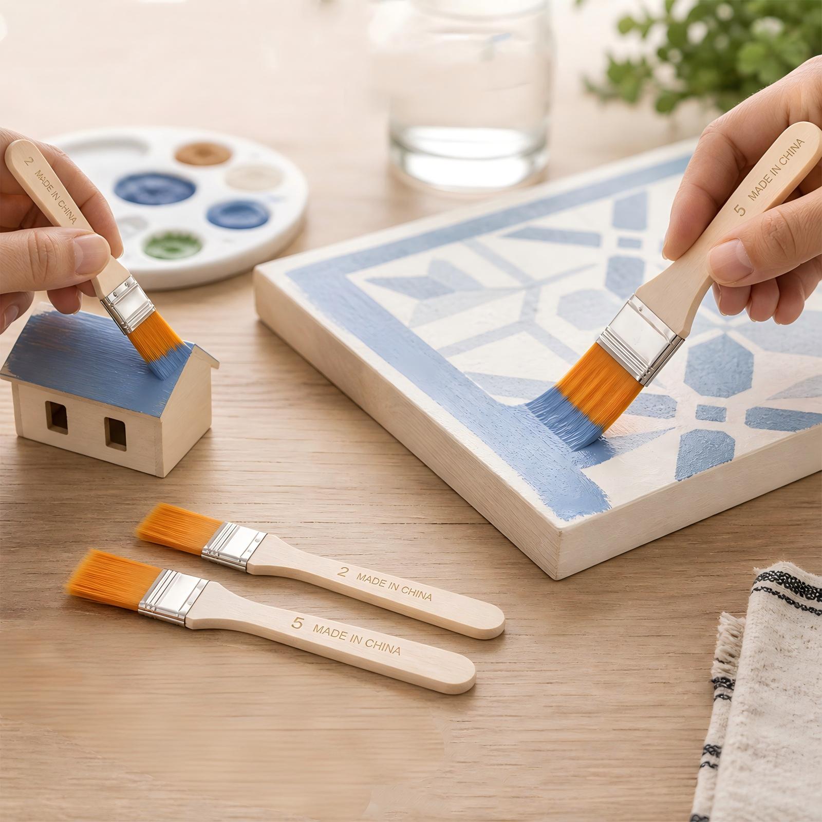 Nylon Paint Brush Set, 5PCS Fl - đánh giá và giá Art Craft Furniture