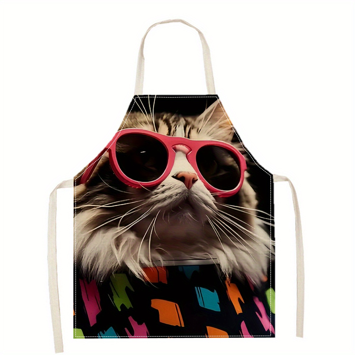 Linen Apron Funny Cat Sunglass - đánh giá và giá Art Craft Gift Ideas
